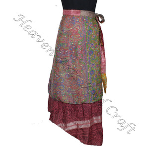 กระโปรงส่าหรีผ้าไหมอินเดียแบบ100สไตล์ใหม่ชุดกระโปรงผ้าไหมส่าหรีหลากสีกระโปรงพันรอบคอ - Product Image 1