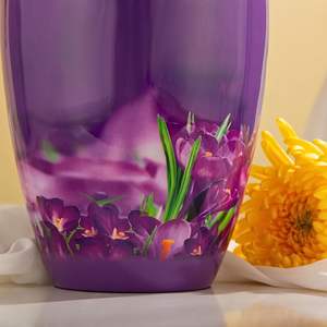 Urna de cremación morada para cenizas humanas, urna para adultos para hombres o mujeres de hasta 200 libras, urna funeraria conmemorativa adecuada para funeral o exhibición - Product Image 2