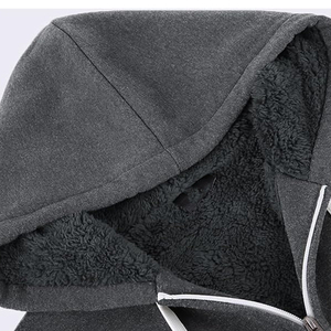 Good Fabric New Arrival Customized thermal Sherpa Fluffy Fleece <b>Hoodie</b> Sweatshirts Heavyweight Thick <b>Fur</b> Pullover Men's Hoodies - Product Image 3