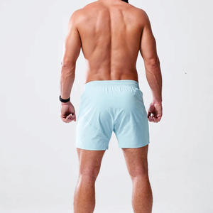 Short de gym en polyester léger pour homme, avec logo personnalisé, short de jogging respirant et à séchage rapide, short de fitness solide et confortable - Product Image 6