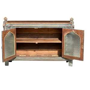 Handmade Traditional Style Teak Wooden Carved <b>Cabinet</b> <b>Rustic</b> Sideboard for Living Room or Dining Home Furniture - Product Image 6