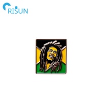 Fabrication de métal émail jamaïcain drapeau liberté légende épingle insigne personnalisé One Love Reggae Rasta jamaïque musique épinglette broche