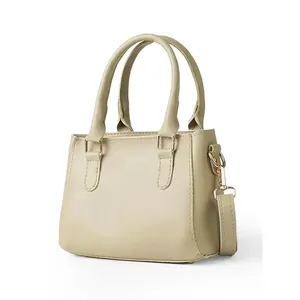 กระเป๋าสะพายข้างสีเบจสำหรับผู้หญิง - Product Image 2