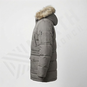 Veste d'hiver pour homme en coton, chaude et épaisse, manteaux pour femmes, parka, fabrication en usine, vêtements d'extérieur thermiques coupe-vent et isolés, tendance - Product Image 3