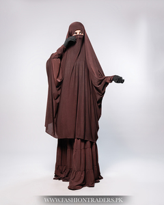 Jilbab Vente en gros Achat direct en usine en ligne Qualité export Robe longue à motif uni Polyester respirant pour femmes - Product Image 4