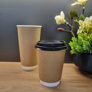 Precio bajo logotipo personalizado de fábrica impreso desechables 9oz 12oz 16oz vasos de papel Kraft para café caliente bebida té ecológico 2025 - Product Image 3