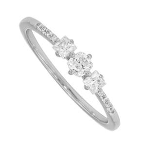 Round Princess And <b>Cushion</b> Diamond <b>Wedding</b> Band For Women - Product Image 3