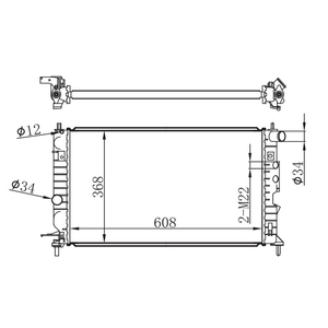 Radiador para <span class=keywords><strong>OPEL</strong></span> VAUXHALL <span class=keywords><strong>COMBO</strong></span>, 1300237 - Product Image 3