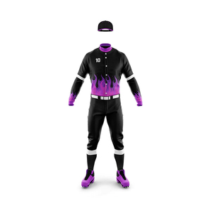 Customized Breathable Baseball Uniform Sets Men Adults High Quality 100% Polyester Custom Colors Logos Custom Design Custom Team - Product Image 2