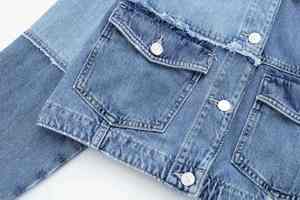 Veste en jean tendance pour femme, style 2024, personnalisée, déchirée, effet délavé, streetwear, veste en jean élégante pour femme - Product Image 4