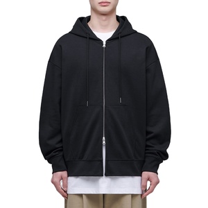 Sweat à capuche zippé en molleton 100 % coton personnalisé avec impression numérique pour homme, style urbain, respirant, coupe oversize, idéal pour l'hiver - Product Image 1