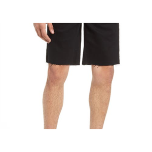 BP. Shorts in denim vintage streetwear slim fit con ricami, effetto distressed, vita media/bassa/alta, orlo grezzo, neri, traspiranti, leggermente lavati - Product Image 3