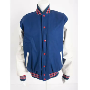 Veste universitaire pour homme, veste bomber décontractée ajustée, veste de baseball, veste universitaire en laine pour homme - Product Image 1