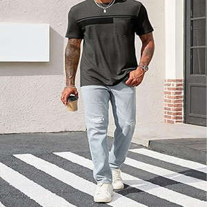 Venta al por mayor de algodón de alta calidad Unisex High Street Oversized verano sublimado camiseta para hombres camiseta de talla grande para hombres camisetas - Product Image 5