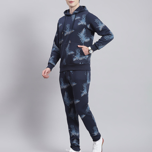 2025 personalizado de dos piezas estilo hoja cruda Sudadera con capucha pantalones de chándal Unisex serigrafía polar chándal acampanado pantalones de chándal y conjuntos de Sudadera con capucha - Product Image 2