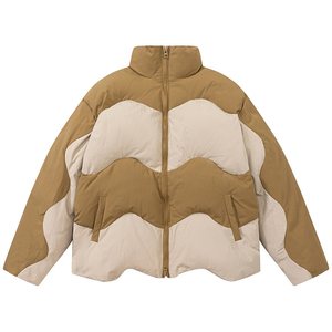 Veste matelassée pour homme, nouvelle mode, couleur unie, respirante, écologique, coupe-vent, style bomber, streetwear décontracté, saison automne - Product Image 4