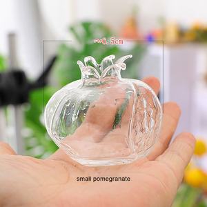 Florero de flores secas de <span class=keywords><strong>Granada</strong></span> pequeño y creativo, recipiente de flores hecho a mano, accesorios de cristal para el hogar, adornos artesanales - Product Image 2