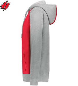 Sudadera con capucha de forro polar oversize sin cordón con cremallera, diseño liso y holgado, de alta calidad para hombre, superventas - Product Image 2