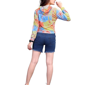 Custom Streetwear Drop Shoulder <b>Hoodies</b> Solid Color Fleece Lined Crop Top Manufactured Autumn Cotton/<b>Polyester</b> <b>Hoodies</b> - Product Image 4