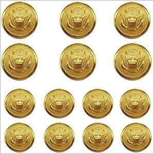 Boutons en laiton de style tige avec polissage et décoration de paillettes, sans plomb, pour blazers, manteaux, uniformes institutionnels, vêtements - Product Image 4