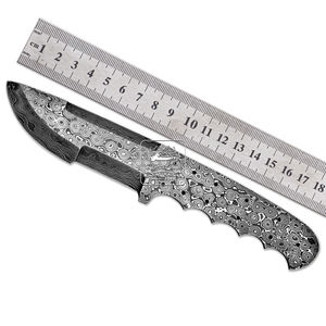 Vente en gros de lames blanches en acier damas à 192 couches, couteau de poche de chasse Bushcraft fait à la main avec motifs de goutte de pluie, qualité bricolage - Product Image 3