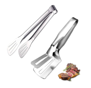 Directo de fábrica Herramientas de acero para el hogar Accesorios de cocina Pinzas de cocina de silicona de acero inoxidable artesanía natural - Product Image 1