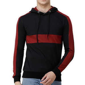 Sweat-shirt à capuche personnalisé pour hommes avec logo personnalisé de couleur unie en polyester/coton - Product Image 1