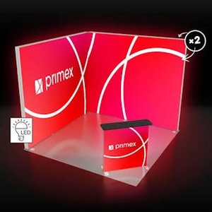 LIGHTBOX PRO 2go Stand Angolare – Set Fiera LED con Bancone LED per Stand Angolari Modulari - Product Image 2