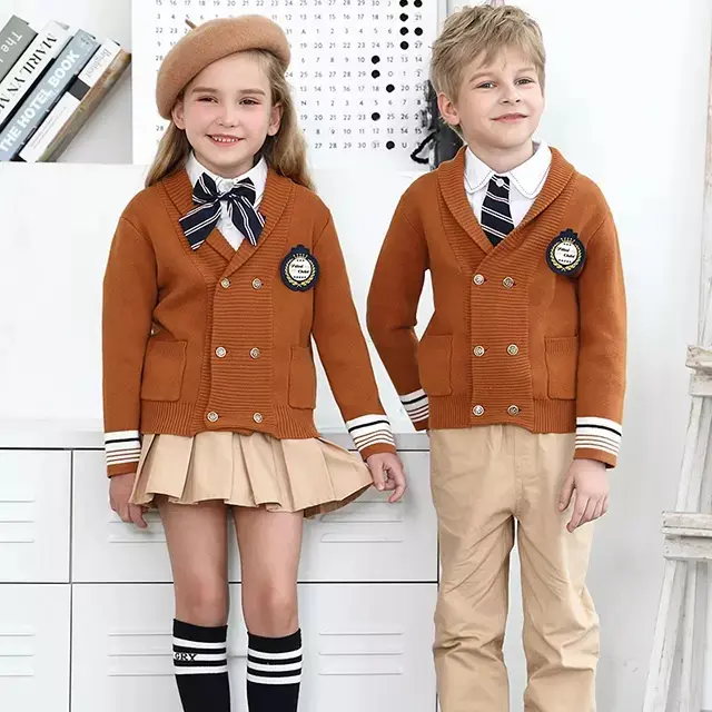 Groothandel Nieuwe Ontwerp Custom Made Lente En Herfst School Uniformen Ontwerp Met Foto 'S Kinderen Koreaanse School Uniform