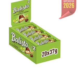 Barritas de Galleta con Chocolate con Leche Balisto Muesli, Caja de Chocolate a Granel, 20 x 37 g | Barra de Pistacho con Kunafa de Chocolate - Product Image 2