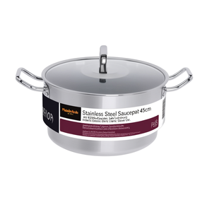 Stainless Steel Saucepan 45cm 9200 Series Satin Chrome Induction Compatible Gas Electric Ceramic Stove Use - Product Image 2