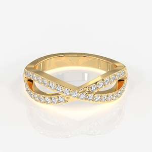 Infinity Grace 14k Gold Band with Lab Grown Diamond <b>Ring</b> - Product Image 1