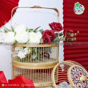 PRODUIT VENTE CHAUDE Panier en bambou chic du Vietnam pour élever votre expérience de cadeau avec style - Product Image 3