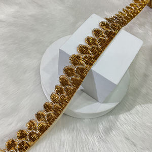 Jharkhand hecho a mano diseñador encaje tradicional hecho a mano Zari borde ajuste vestidos elegante adorno decorativo para boda - Product Image 3