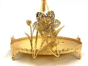 Most Demanding Golden Luxury Wedding Decoration Golden Metal Fruit Restaurant Bowl Wedding <b>Tray</b> - Product Image 4
