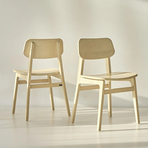 Chaise de salle à manger moderne en bois d'hévéa nouveau Top MFC/MDF Viet Nam NARVIK (naturel 50) - Product Image 1