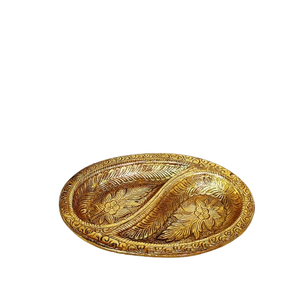 Offre Spéciale Vantage Fantaisie De Luxe Premium Forme Ronde Brillant Poli avec Poignée Ronde Plateau De Service Pour La Maison et La Décoration De Table - Product Image 5