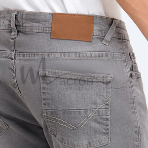 Jeans droits slim respirants à taille mi-haute, coupe ajustée, extensible, durable, classique pour un usage quotidien, prix de gros, sur mesure - Product Image 6