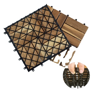 Dalles de terrasse en bois dur d'acacia du Vietnam Viet Wood - Antidérapantes, à emboîtement, surface huilée imperméable, design contemporain pour usage extérieur - Product Image 2