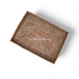 Handmade Natural Rattan <b>Tray</b> For Serving Food Drinks And Decorative <b>Table</b> Use In Home And Dining Area - Product Image 2
