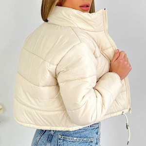 New Casual Solid Women Short Puffer Jacket Warm Winter Down Jacket Crop <b>Top</b> For Women Outdoor Insulated Bubble Jacket - Product Image 6