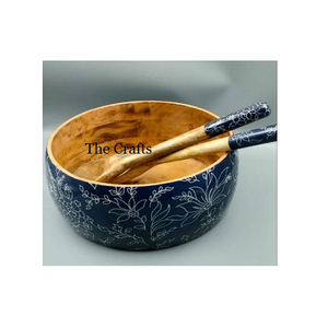Meilleur bol de service de forme ronde de qualité supérieure bol à dessert de fruits en bois imprimé pour hôtel usage domestique - Product Image 1
