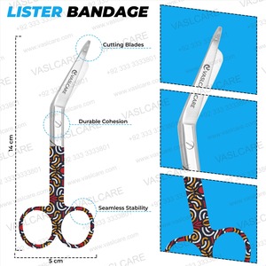 Vaslcare-Ciseaux médicaux en acier inoxydable avec pointe émoussée et lames tranchantes. - Product Image 5