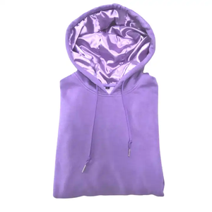 Sudaderas con capucha forradas de seda satinada personalizadas Sudaderas con capucha de gran tamaño para hombre Sudaderas con capucha forradas de seda satinada - Product Image 3