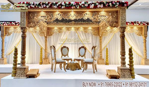 Mandap DE BODA indio, decoración de boda tradicional, configuración de Mandap de madera deslumbrante - Product Image 3