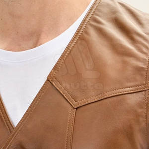 Chaleco de Cuero Portátil para Hombre, Chaleco de Cuero Grueso, Cómodo y Profesional - Product Image 3