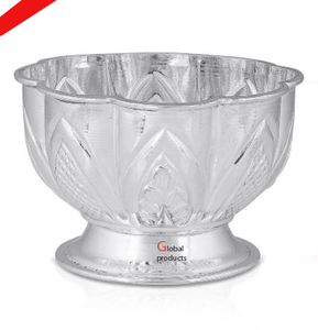 Bol de service en métal aluminium de forme ronde avec finition dorée design martelé pour hôtel restaurant - Product Image 2