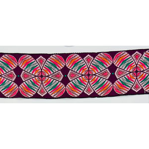 Ruban jacquard KVR, bordure brodée, ruban jacquard ethnique de 50 mm, ruban jacquard 100% polyester - Product Image 2