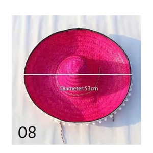Sombrero de playa de ala ancha de México-Sombrero de paja para sombrilla, sombreros de paja mexicanos coloridos, sombreros de paja mexicanos coloridos al por mayor - Product Image 4