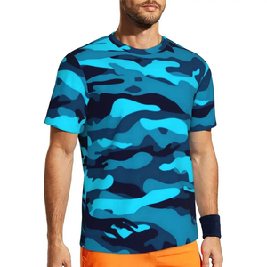 Men's High Quality Slim Fit <b>Camouflage</b> T-Shirt Quick Dry Knitted Fabric Casual Screen Printing Camo Design Top - Product Image 4